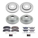 PowerStop Genuine Geomet Coated Rotor and Low-Dust Ceramic Brake Pad Kit