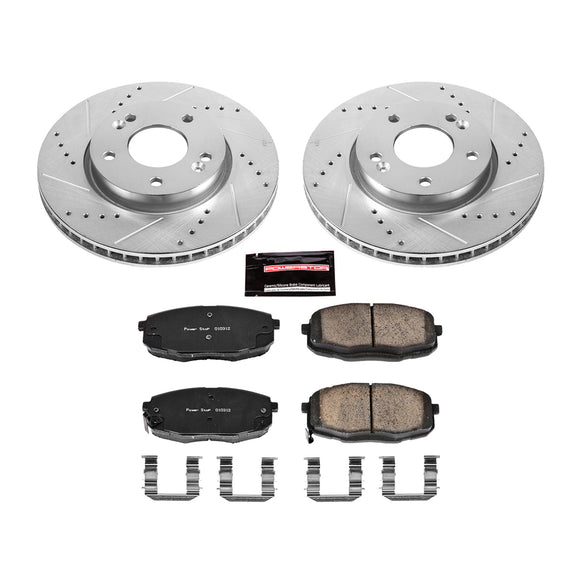 PowerStop Z23 Daily Driver Carbon-Fiber Ceramic Brake Pad and Drilled & Slotted