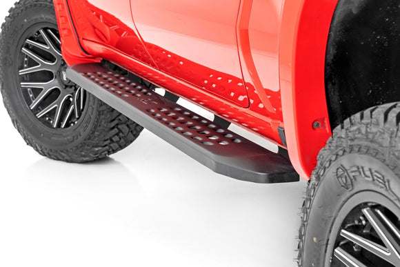 Rough Country RPT2 Running Boards Crew Cab Black For Chevy GMC 1500 2500HD 19-23