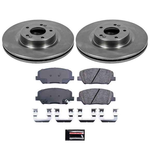 PowerStop OE Stock Replacement Low-Dust Ceramic Brake Pad and Rotor Kit