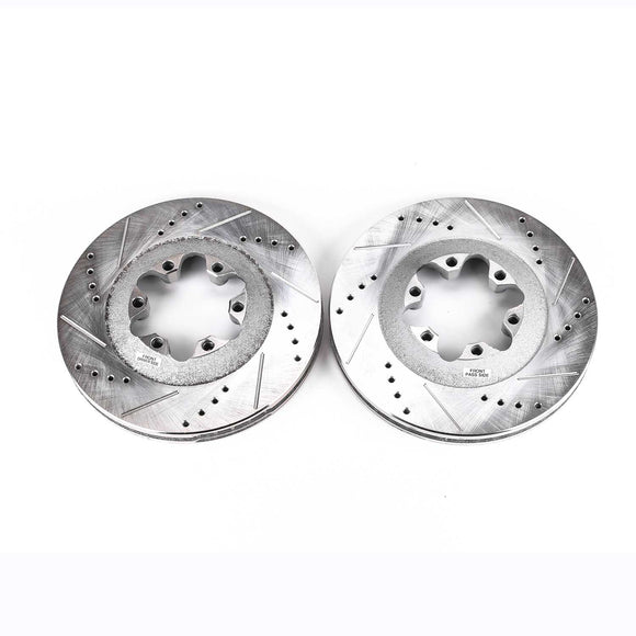 PowerStop Evolution Drilled Slotted Rotors Pair Front For Chevrolet Colorado