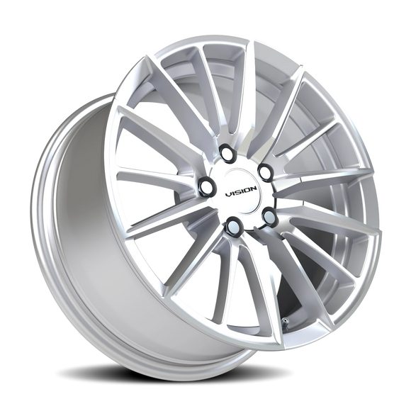 16x7.5 Vision 473 Axis Hyper Silver Machined Face 5x115 ET34 Wheel Rim