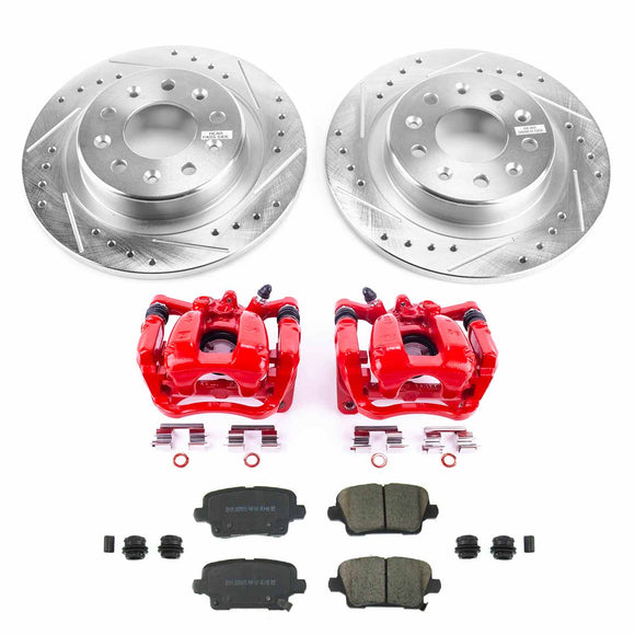 PowerStop Z23 Daily Driver Carbon-Fiber Ceramic Pads Drilled & Slotted Rotor & C