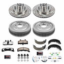PowerStop Z36 Ceramic Brake Pads with Drilled Slotted Rotors and Drum Shoe Kit