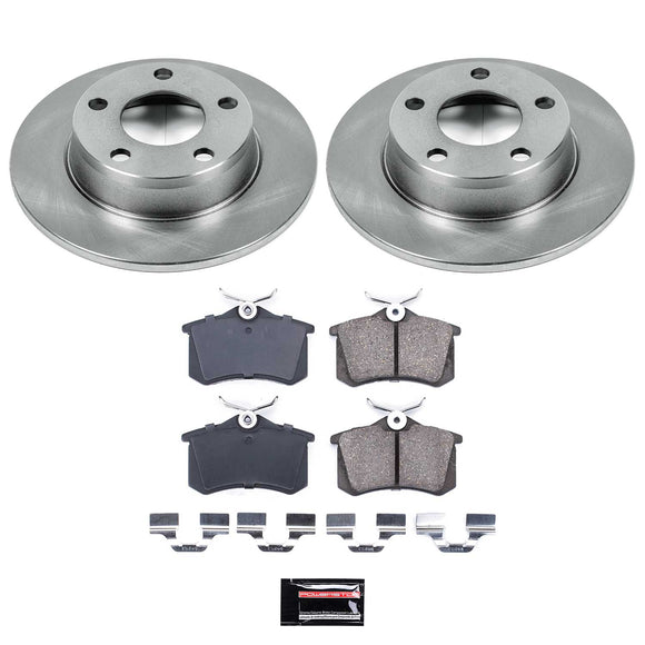 PowerStop OE Stock Replacement Low-Dust Ceramic Brake Pad and Rotor Kit
