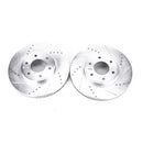 PowerStop Evolution Drilled Slotted Rotors Pair Front For Chevrolet Trailblazer