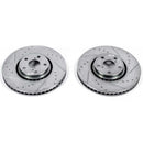 PowerStop Evolution Drilled Slotted Rotors Pair Front For Lexus GS350
