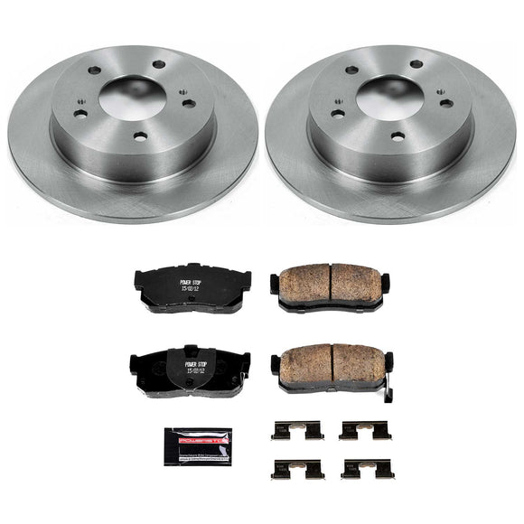 PowerStop OE Stock Replacement Low-Dust Ceramic Brake Pad and Rotor Kit