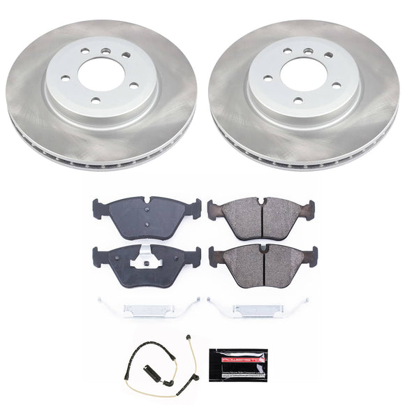 PowerStop Semi-Coated Rotor and Low-Dust Ceramic Brake Pad Kit