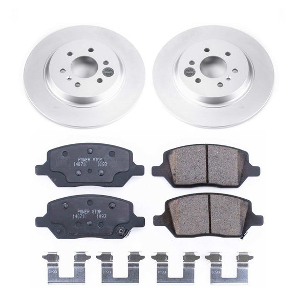 PowerStop Genuine Geomet Coated Rotor and Low-Dust Ceramic Brake Pad Kit
