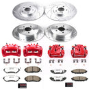 PowerStop Z26 Street Performance Ceramic Brake Pad, Drilled Slotted Rotor, and C