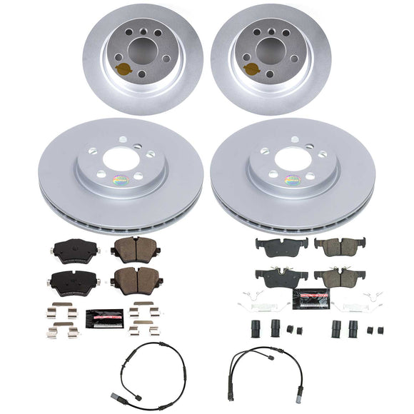 Genuine Geomet Coated Rotor and Carbon-Fiber Ceramic Brake Pad Kit
