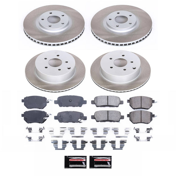 PowerStop Semi-Coated Rotor and Low-Dust Ceramic Brake Pad Kit
