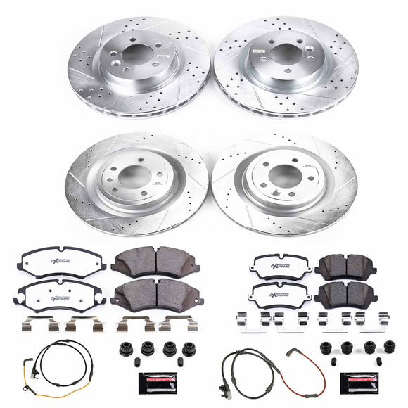 PowerStop Z36 Carbon-Fiber Ceramic Brake Pad with Drilled and Slotted Rotor Kit