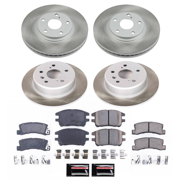 PowerStop Semi-Coated Rotor and Low-Dust Ceramic Brake Pad Kit