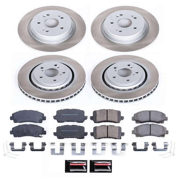 PowerStop Semi-Coated Rotor and Low-Dust Ceramic Brake Pad Kit