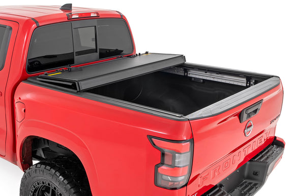 Rough Country Hard Tri-Fold Bed Cover 5' Bed For Nissan Frontier 22-24