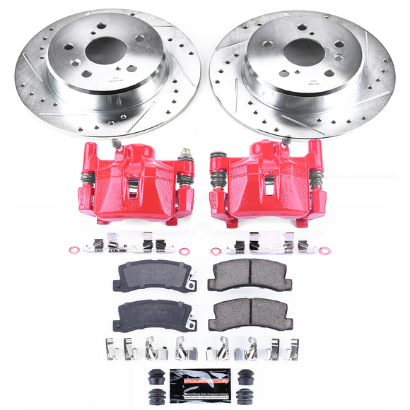 PowerStop Z23 Daily Driver Carbon-Fiber Ceramic Pads Drilled & Slotted Rotor & C