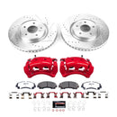 PowerStop Z26 Street Performance Ceramic Brake Pad, Drilled Slotted Rotor, and C