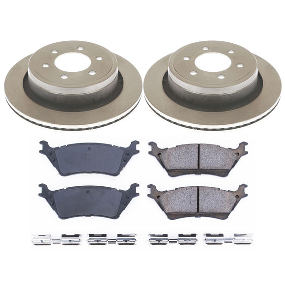 PowerStop OE Stock Replacement Low-Dust Ceramic Brake Pad and Rotor Kit