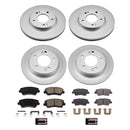 PowerStop Genuine Geomet Coated Rotor and Low-Dust Ceramic Brake Pad Kit
