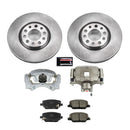 PowerStop OE Stock Replacement Low-Dust Ceramic Brake Pad, Rotor and Caliper Kit