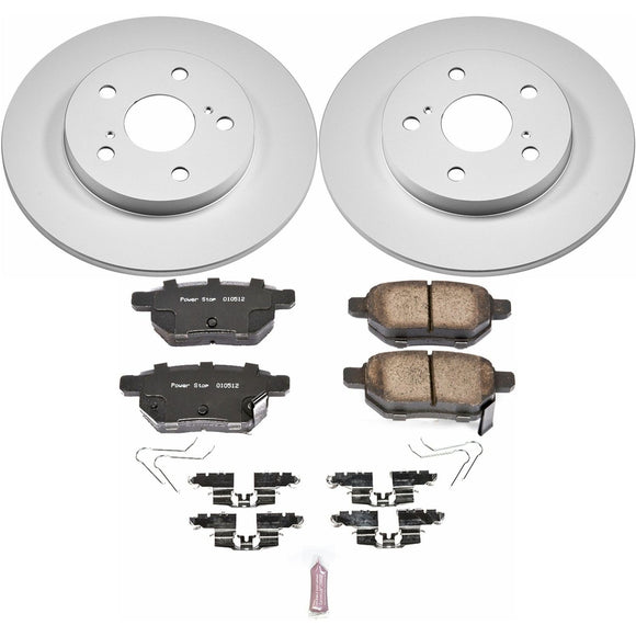 PowerStop Genuine Geomet Coated Rotor and Low-Dust Ceramic Brake Pad Kit