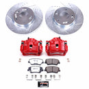 PowerStop Z26 Street Performance Ceramic Brake Pad, Drilled Slotted Rotor, and C