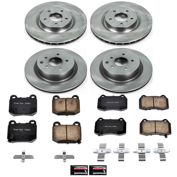 PowerStop OE Stock Replacement Low-Dust Ceramic Brake Pad and Rotor Kit