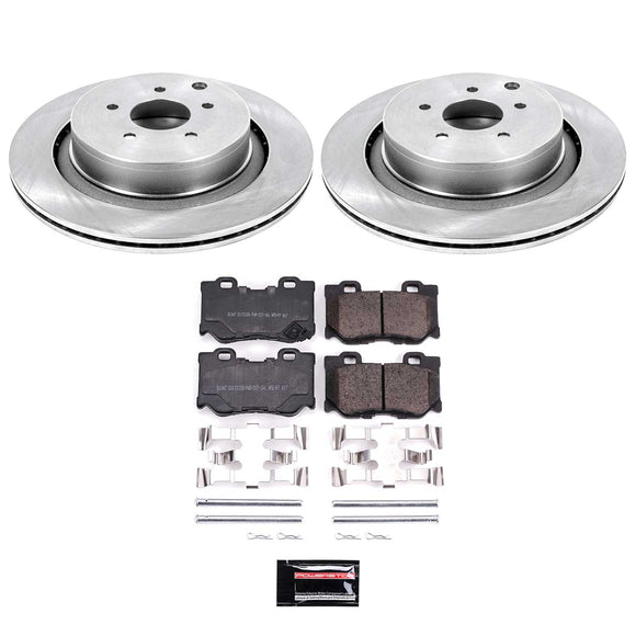 PowerStop OE Stock Replacement Low-Dust Ceramic Brake Pad and Rotor Kit