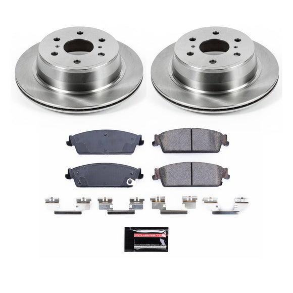 PowerStop OE Stock Replacement Low-Dust Ceramic Brake Pad and Rotor Kit