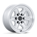 18x9 Black Rhino BR032 Echo Gloss Silver Machined Face 8x180 ET12 CB124.2 Wheel