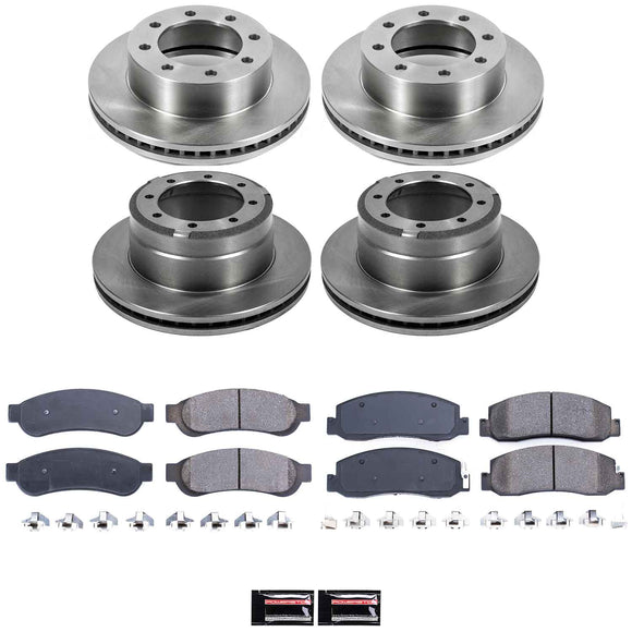 PowerStop OE Stock Replacement Low-Dust Ceramic Brake Pad and Rotor Kit