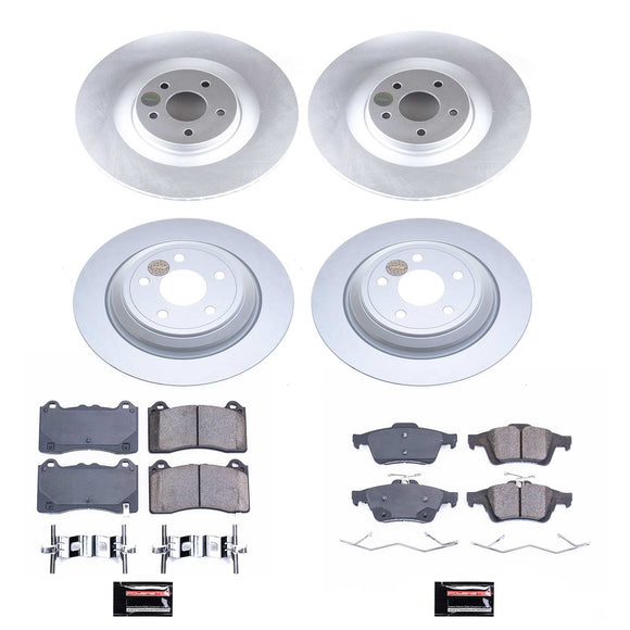 PowerStop Genuine Geomet Coated Rotor and Low-Dust Ceramic Brake Pad Kit