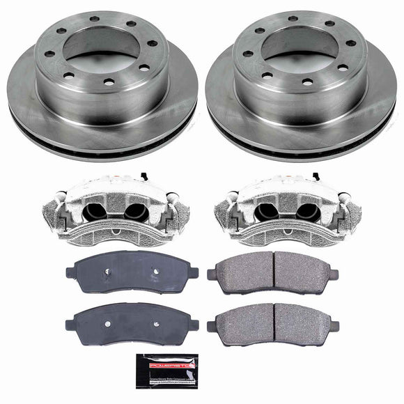 PowerStop OE Stock Replacement Low-Dust Ceramic Brake Pad, Rotor and Caliper Kit