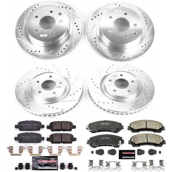 PowerStop Z23 Daily Driver Carbon-Fiber Ceramic Brake Pad and Drilled & Slotted