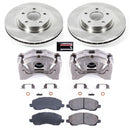 PowerStop OE Stock Replacement Low-Dust Ceramic Brake Pad, Rotor and Caliper Kit