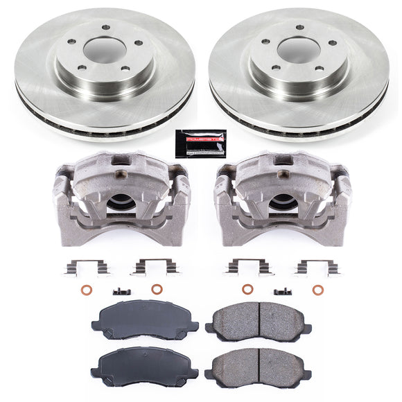 PowerStop OE Stock Replacement Low-Dust Ceramic Brake Pad, Rotor and Caliper Kit