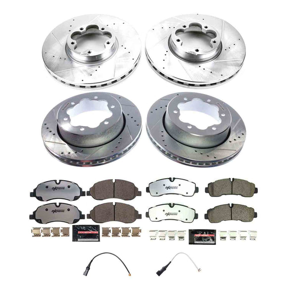 PowerStop Z36 Carbon-Fiber Ceramic Brake Pad with Drilled and Slotted Rotor Kit