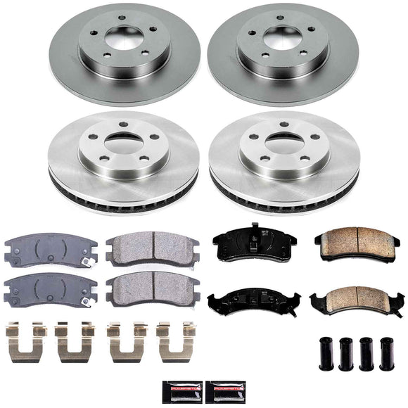 PowerStop OE Stock Replacement Low-Dust Ceramic Brake Pad and Rotor Kit