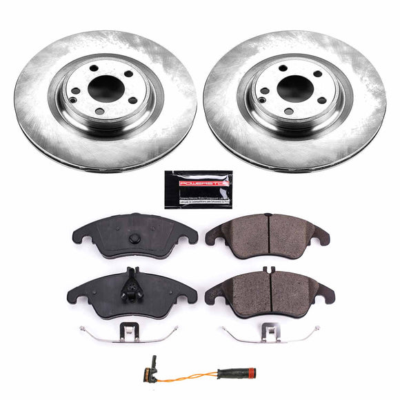 PowerStop OE Stock Replacement Low-Dust Ceramic Brake Pad and Rotor Kit