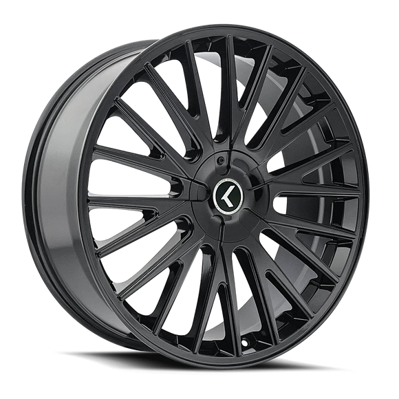 18x8 Kraze Double Down Gloss Black 5x112 ET40 CB74.1 Wheel Rim