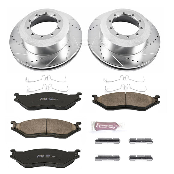 PowerStop Z23 Daily Driver Carbon-Fiber Ceramic Brake Pad and Drilled & Slotted