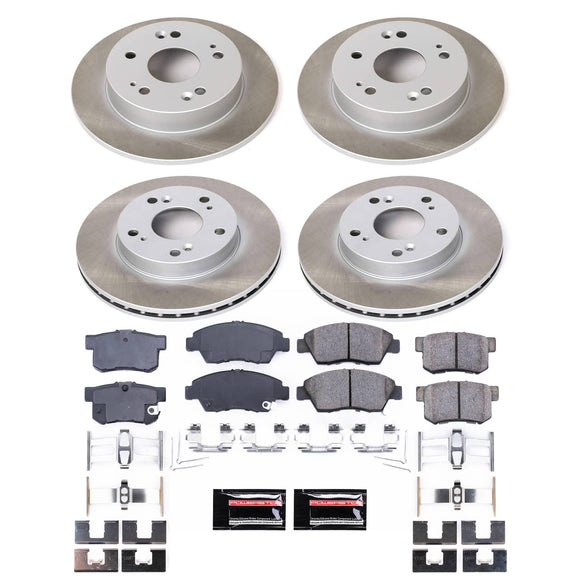 PowerStop Semi-Coated Rotor and Low-Dust Ceramic Brake Pad Kit