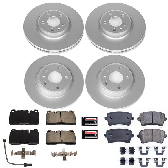 PowerStop Genuine Geomet Coated Rotor and Carbon-Fiber Ceramic Brake Pad Kit