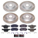 PowerStop Semi-Coated Rotor and Low-Dust Ceramic Brake Pad Kit