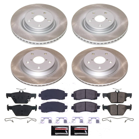 PowerStop Semi-Coated Rotor and Low-Dust Ceramic Brake Pad Kit