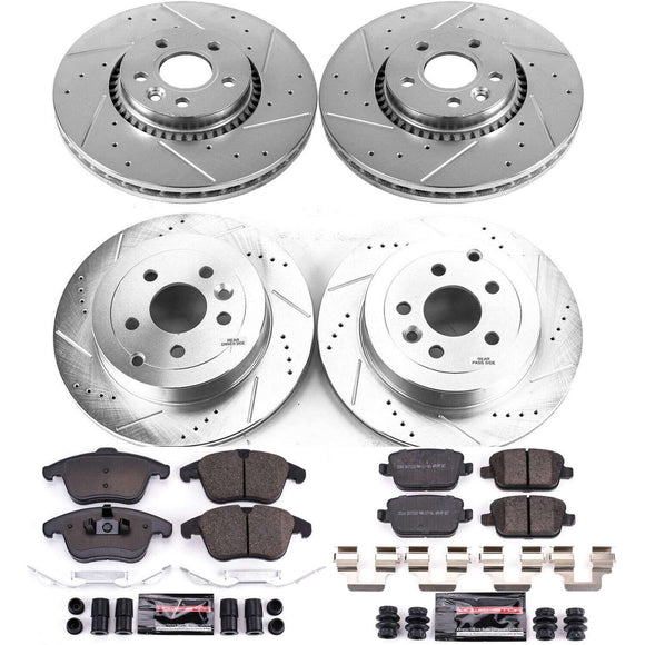 PowerStop Z23 Daily Driver Carbon-Fiber Ceramic Brake Pad and Drilled & Slotted