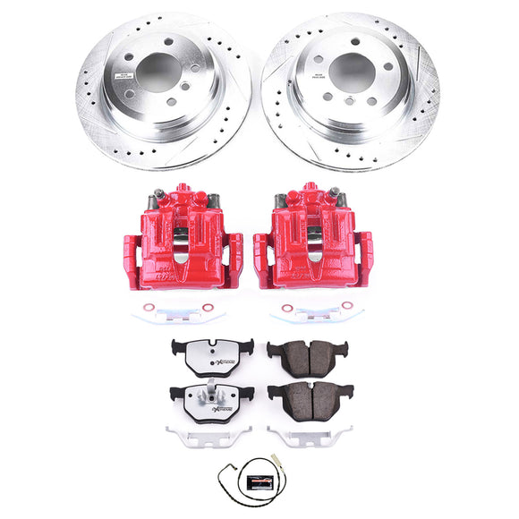 PowerStop Z26 Street Performance Ceramic Brake Pad, Drilled Slotted Rotor, and C