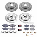 PowerStop OE Stock Replacement Low-Dust Ceramic Brake Pad and Rotor Kit